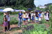 オープンキャンパスの農場ツアーの写真