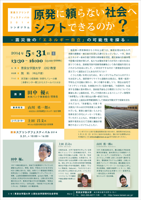 現代社会学科開設記念シンポジウム